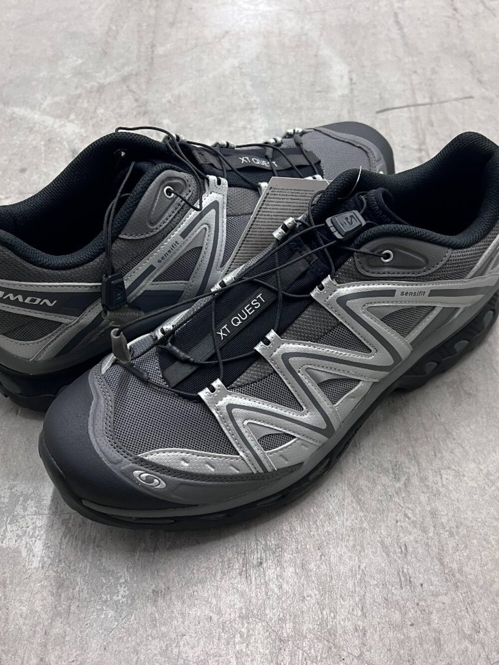 Salomon XT-Quest Black Footwear Silver Men's Size 12 491716 - New